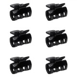 Set Clame Păr, Negru Strălucitor, 3cm, 6 Bucăți, Oem
