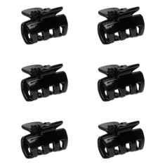 Set Clame Păr, Negru Strălucitor, 3cm, 6 Bucăți