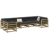 Gossi set canapele gradina cu perne, 7 piese, lemn de pin tratat