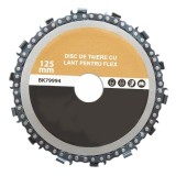 Disc pentru flex, cu 14 dinti pentru taierea lemnului, cu lant, marime 125mm