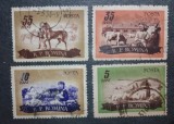 ROMANIA 1955 LP 400 ZOOTEHNIE SERIE 4V. ștampilata, Stampilat