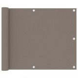 Paravan de balcon, gri taupe, 75x600 cm, tesatura oxford GartenMobel Dekor, vidaXL