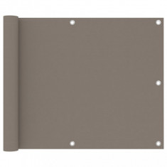 vidaXL Paravan de balcon, gri taupe, 75x300 cm, ?esatura Oxford foto