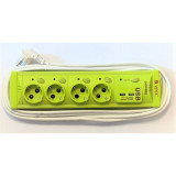Vipex 43038 Prel suco (3&times;1,0mm) 4P 3m USB intrerupator