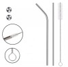 Set 2 paie reutilizabile metal si perie curatare