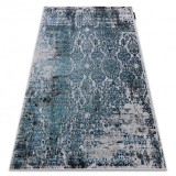 Covor DE LUXE modern 2081 ornament vintage - structural albastru / gri, 120x170 cm, Dreptunghi, Poliester