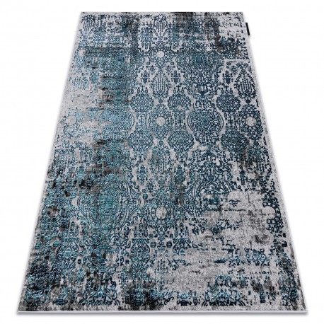 Covor DE LUXE modern 2081 ornament vintage - structural albastru / gri, 160x220 cm