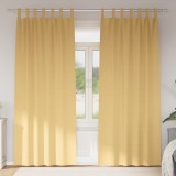 Perdele cu perdele 2 pcs Bej 260 x 140 cm Poliester