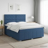 Cumpara ieftin Pat boxspring cu saltea albastru 160 x 200 cm Tesatura