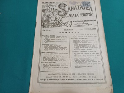 REVISTA SĂNĂTATEA ȘI VIAȚA FERICITĂ * NR.13-14* SEPTEMVRIE 1924 *27 foto