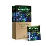 Greenfield Blueberry Nights Ceai negru, 25 pliculete