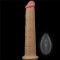 Vibrator Realistic Din Silicon Dublu-Stratificat Nature Cock Rotator, Bronz, 25 cm