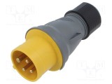 Conector alimentare AC trifazat AMPHENOL IP&amp;S 16A 130V mufă tată IP44