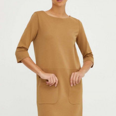 Max Mara Leisure rochie culoarea maro, mini, drept