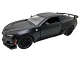 Macheta Chevrolet Camaro negru 1:24 lumini sunete pull back usi capota si portbagaj functionale