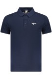 Cumpara ieftin Esercito Tricou polo barbati, din bumbac, cu mini imprimeu, Regular fit, Bleumarin, S