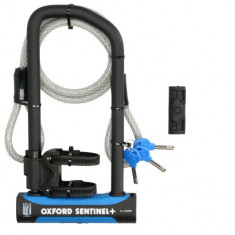 Cablu antifurt Duo U-Lock Oxford Sentinel Pro 320mm x 177mm, negru