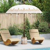 vidaXL Parasol Balinez 260 2 pcs Crem 210-220 cm Bumbac și lemn masiv 3356891