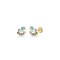 Cercei Copii din Aur 14K, model Unicorni Email cu Pietre CZ multicolor, inchidere cu Filet si Protectie