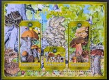 Ciuperci - Gabon 2023 - Coliță Bloc Set Complet 3 Timbre Les Champignons (Ștampilată / CTO) CP1_II