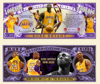 !!! SUA = FANTASY NOTE (TJ6) = IN MEMORIA LUI KOBE BRYANT - 2020 - UNC foto