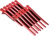 Agrafe Coafura Enzo Profesionale Rosii, Set 12 Bucati, 10cm, Otel Rezistent, Clame Par, Accesorii Coafor Femei