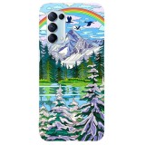 Husa compatibila cu Oppo A5 (2020) model Rainbow over Nature, Silicon, TPU, Viceversa, Transparent, Carcasa