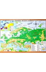 Harta de perete - Europa. Harta Fizica + Harta Politica