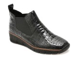 Ghete RIEKER negre, 53794, din piele croco