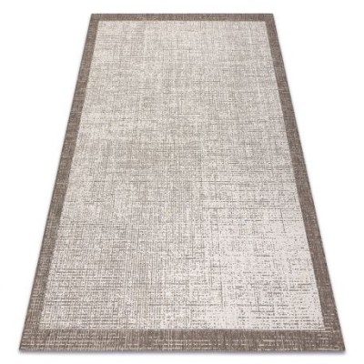 Covor sisal Floorlux 20401 Cadru şampanie si taupe, 200x290 cm foto