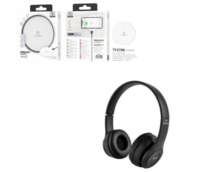Set incarcator wireless si casti audio: confort fara cablu