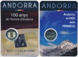 ANDORRA 2017 -2x2 euro &rdquo;100 de ani de imn national&rdquo; si&ldquo;The Pyrenean country&rdquo;, Europa