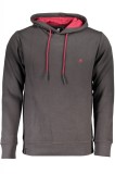 Hanorac barbati cu maneca lunga si imprimeu cu logo gri (Marime: 2XL)
