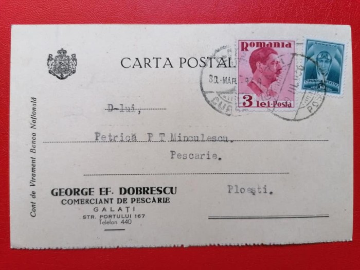 Galati George Dobrescu Comerciant de pescarie imprimat reclama