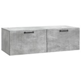 vidaXL Oglindă TV montată pe perete Gri Beton 98 x 41 x 30 cm 899038