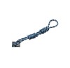 Jucarie pentru caini tip snur bumbac mare XXL, 45 cm, albastru/alb, Oem