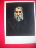 HOPCT 23404 AUTOPORTRET -TINTORETTO 1518-1594 --MUZEE RUSIA - CP PICTURA --NECIRCULATA