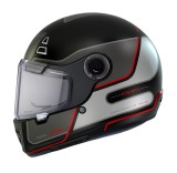 Cumpara ieftin Casca integrala pentru scuter - motocicleta MT Jarama Baux E15 rosu fluor mat &ndash; model Retro &ndash; Cafe Racer Rosu mat XL (61/62cm)