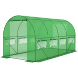 Solar Gradina 10 mp tip Sera pentru Legume, Dimensiuni 4x2.5x2 m, Folie Verde 140g/mp, Filtru UV4