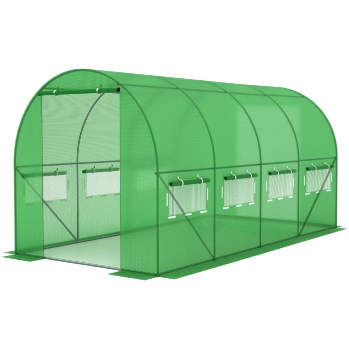 Solar Gradina 10 mp tip Sera pentru Legume, Dimensiuni 4x2.5x2 m, Folie Verde 140g/mp, Filtru UV4