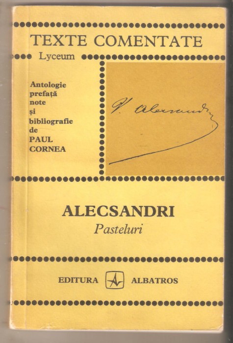 Alecsandri-Pasteluri texte comentate