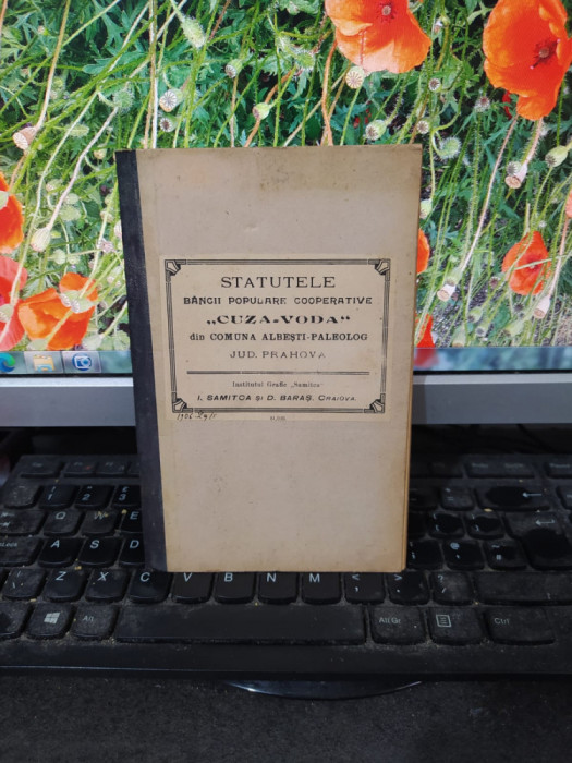 Statutele Băncii Populare Cuza Vodă, Albești Paleolog, Prahova, Craiova 1906 201
