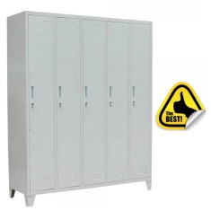 Vestiar metalic Premium cu picioare 5 usi 1200x450x1920 mm (LxlxH), Asamblat, Extra Plus