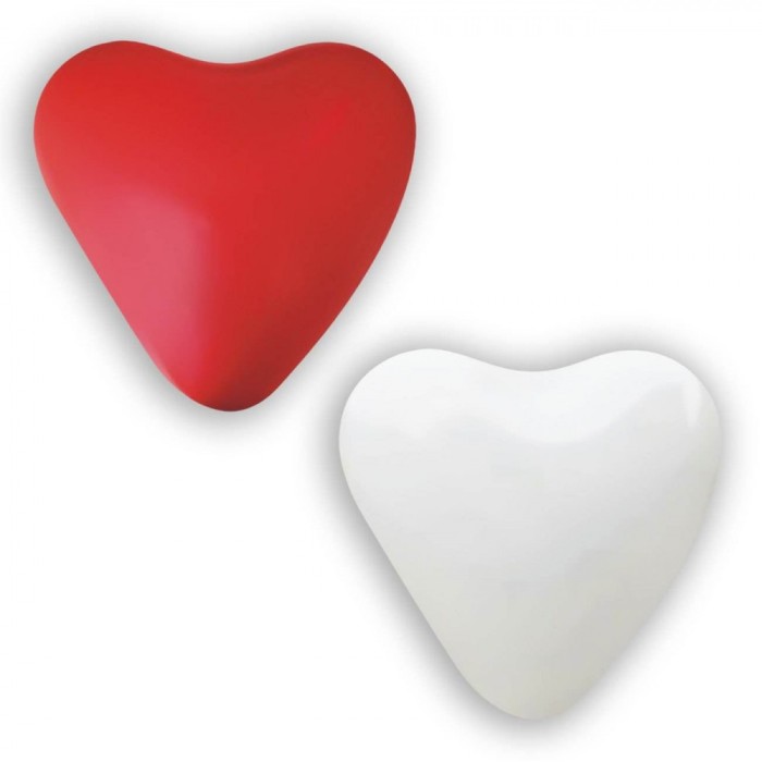 Set Baloane Latex, Inimă, 30 cm, Roșu și Alb, 10 Bucăți
