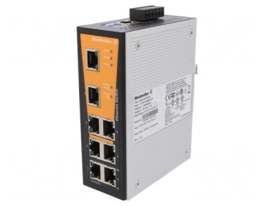 Switch Ethernet Administrabil 8 Porturi 12-45VDC foto
