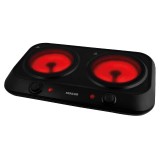 Plita electrica Sencor, 2 x 1200 W, 19 cm, 2 arzatoare, Negru