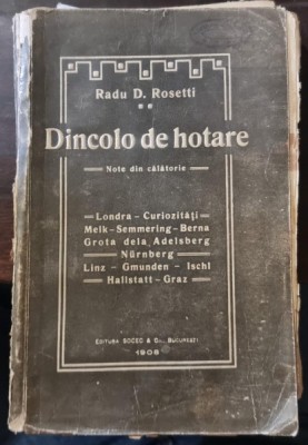 Dincolo de hotare. Note din calatorie - Radu D. Rosetti foto