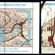 Romania 2003, LP 1607 + 1608, Muzeul Hartilor, bloc + colita, MNH! LP 21,10 lei