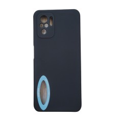 Huse silicon cu microfibra in interior Xiaomi Redmi Note 10 4G , Negru