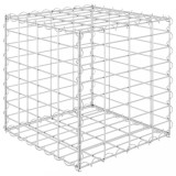 Strat inaltat cub gabion, 40 x 40 x 40 cm, sarma de otel